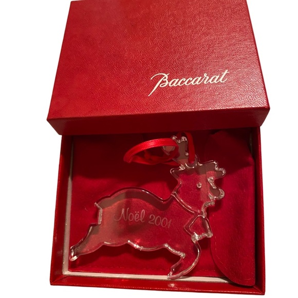 BACCARAT 2001 Crystal NIB Christmas Holiday NOEL Reindeer Y2K Fine Cryst… - Picture 2 of 4